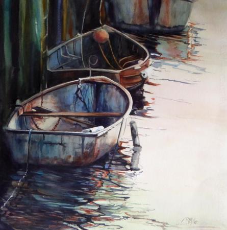 Ruth Miller, Brighton Boats, First Place Award, Delta Gallery