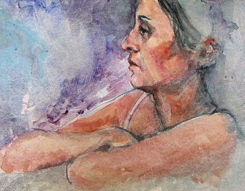 Painting by Myrna Wacknov