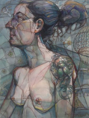 Kam Lai, Woman with Bug Tatoo, Winsor Newton Award - $500