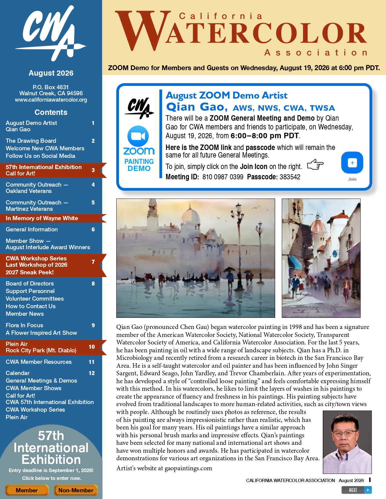 CWA August 2026 Newsletter