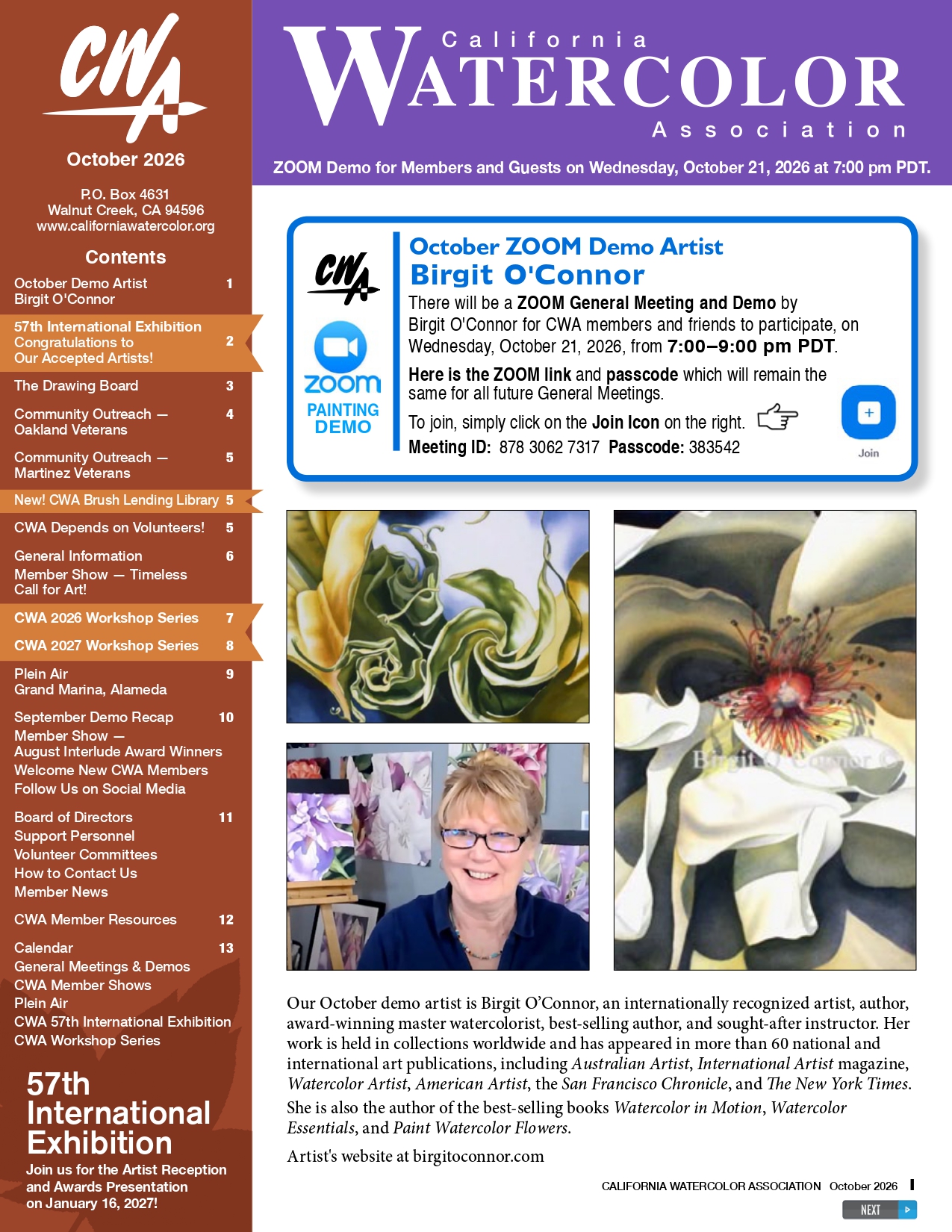 CWA October 2026 Newsletter