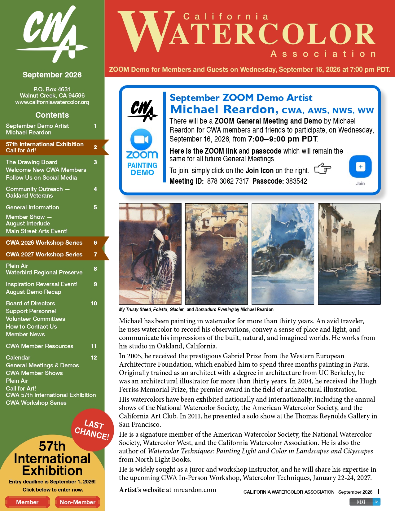 CWA September 2026 Newsletter